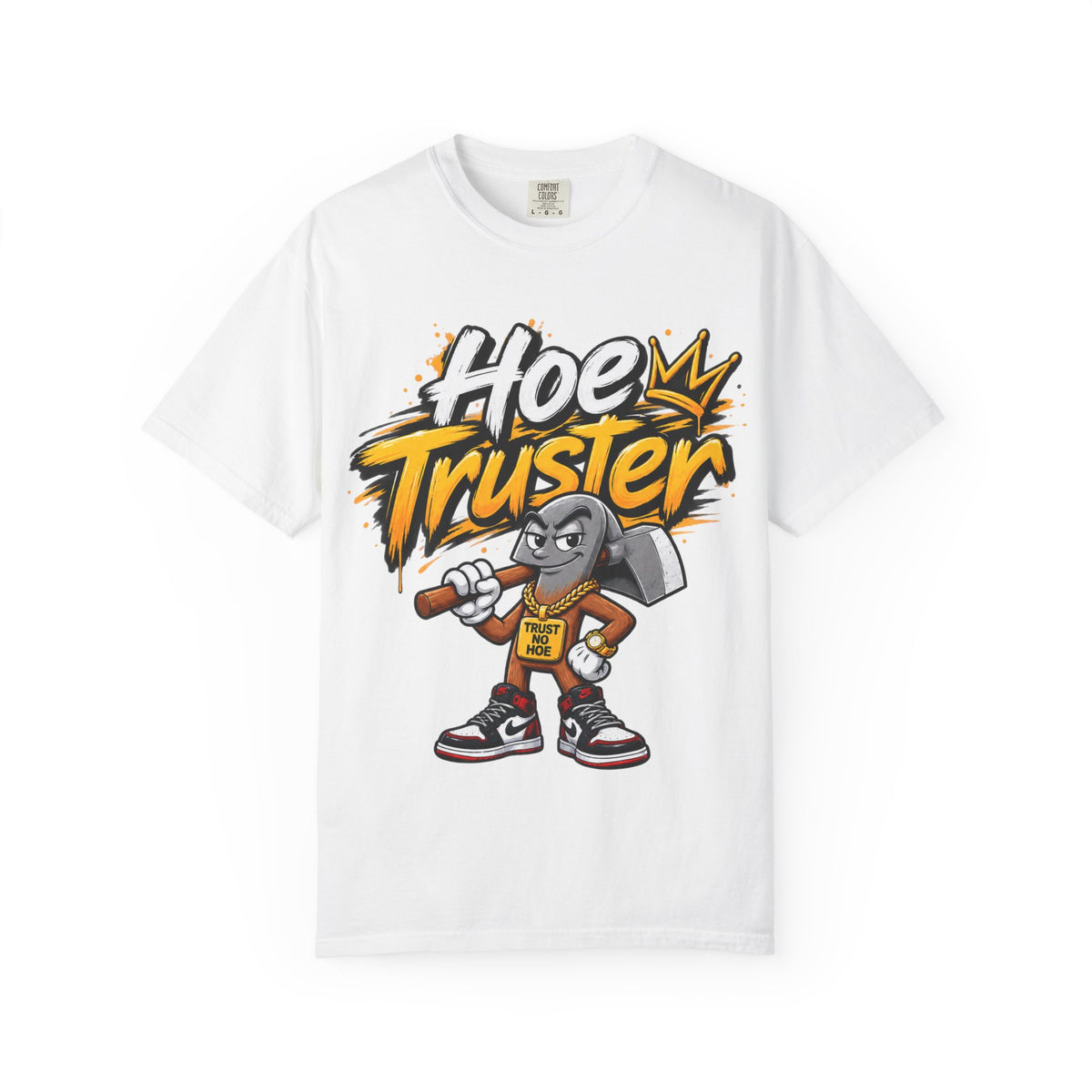 Hoe Truster Graphic T-Shirt — Funny Gardening Tool Mascot Tee