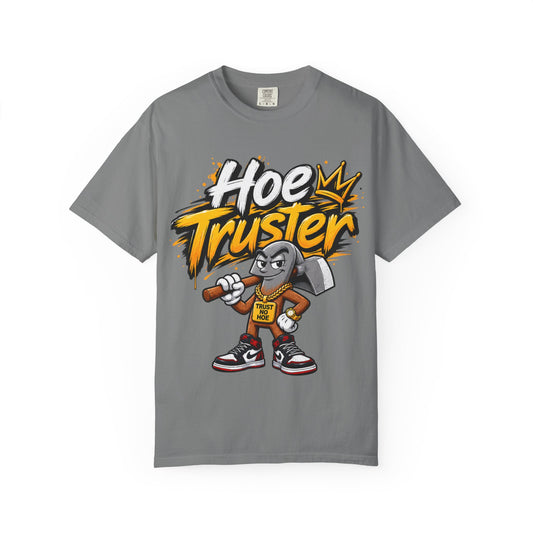 Hoe Truster Graphic T-Shirt — Funny Gardening Tool Mascot Tee